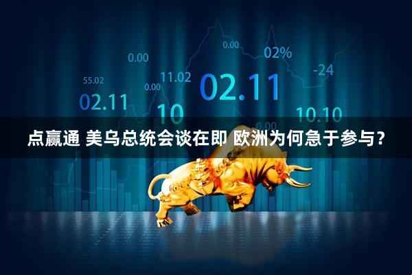 点赢通 美乌总统会谈在即 欧洲为何急于参与？