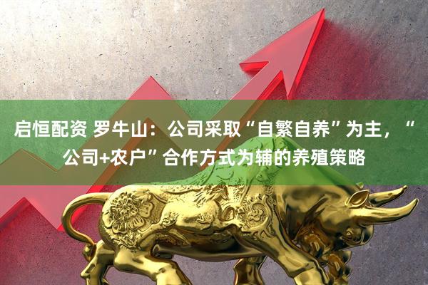 启恒配资 罗牛山：公司采取“自繁自养”为主，“公司+农户”合作方式为辅的养殖策略