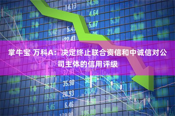 掌牛宝 万科A：决定终止联合资信和中诚信对公司主体的信用评级